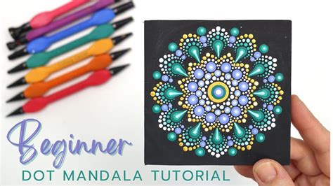 SIMPLE Dot Mandala Painting For BEGINNERS .